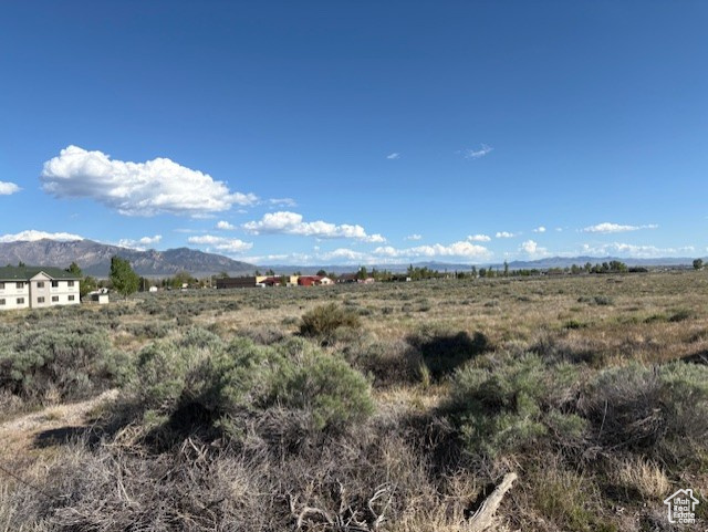 View of mountain background with rural landscape