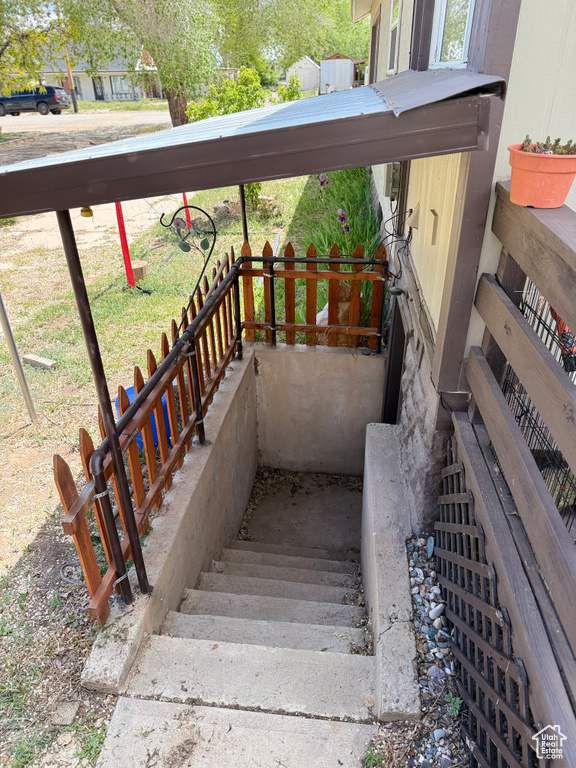 View of stairs