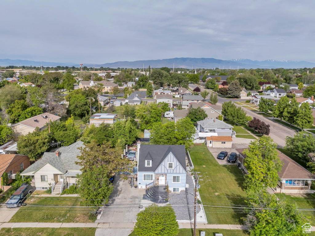 Aerial view of residential area