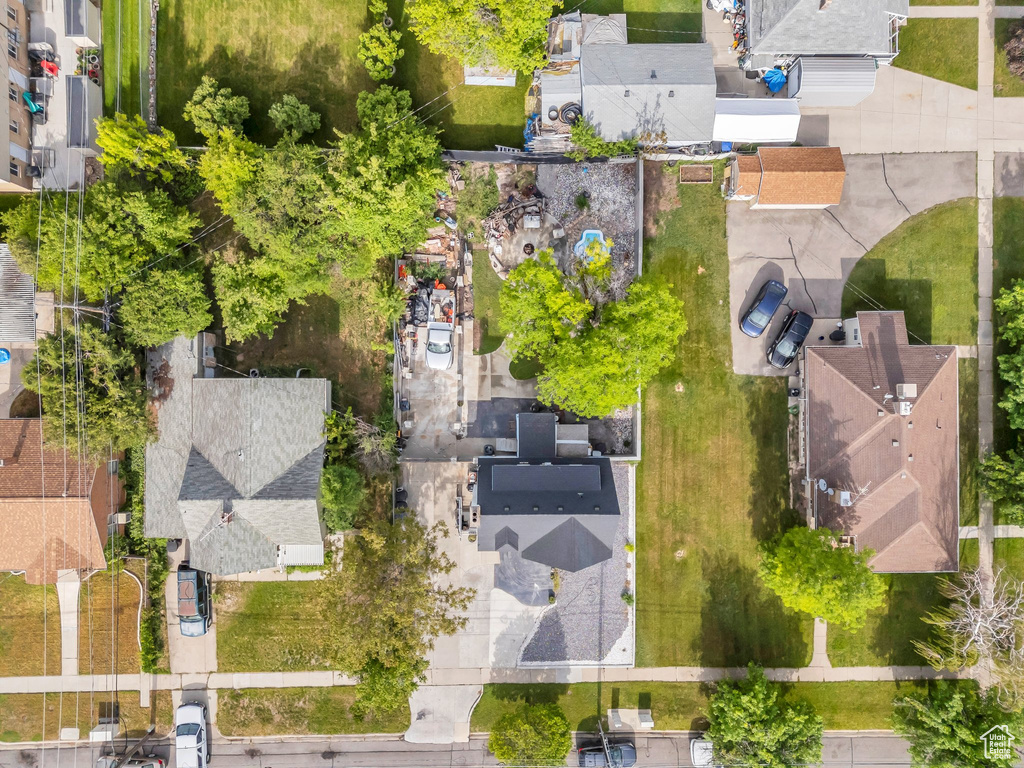 Aerial view of residential area