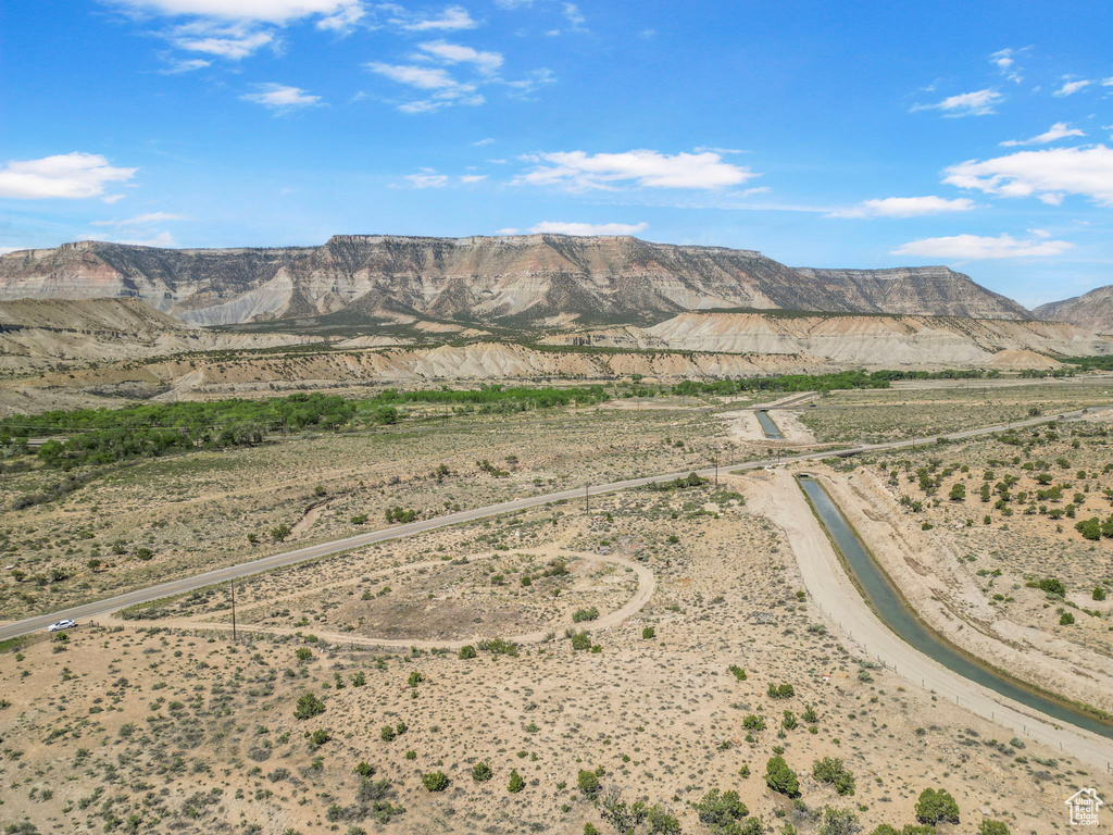 Mountain view with a desert landscape and rural landscape