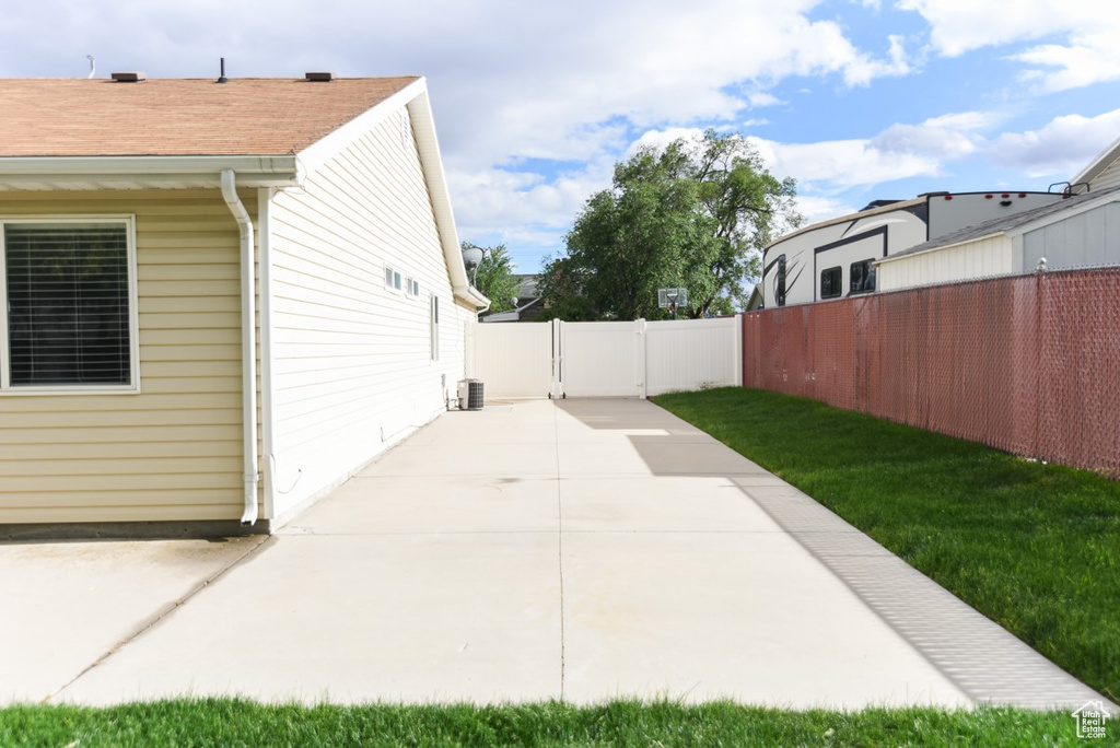 View of yard with a patio area