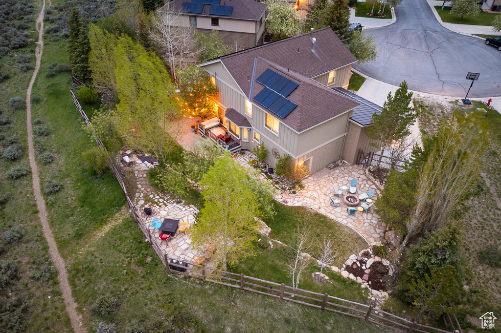 View from above of property