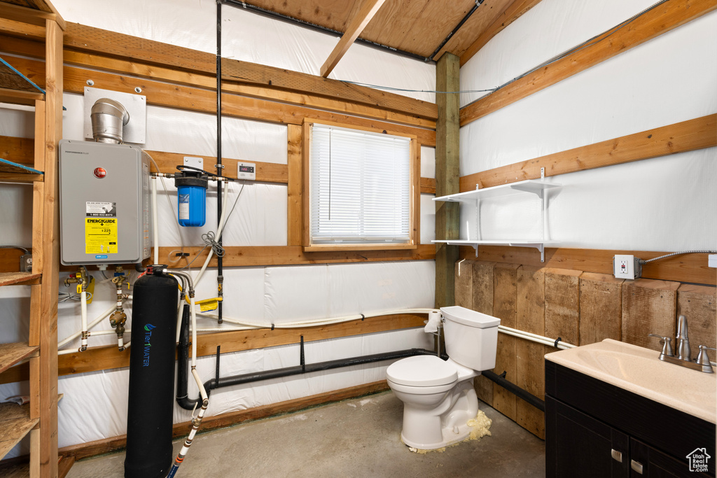 Below grade area featuring a sink