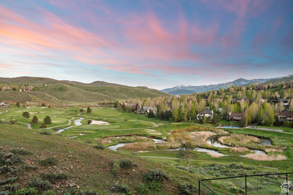 Mountain view featuring a golf club