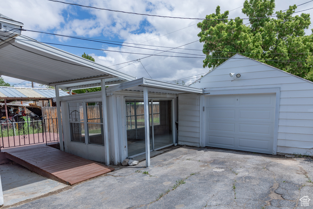 Exterior space with driveway