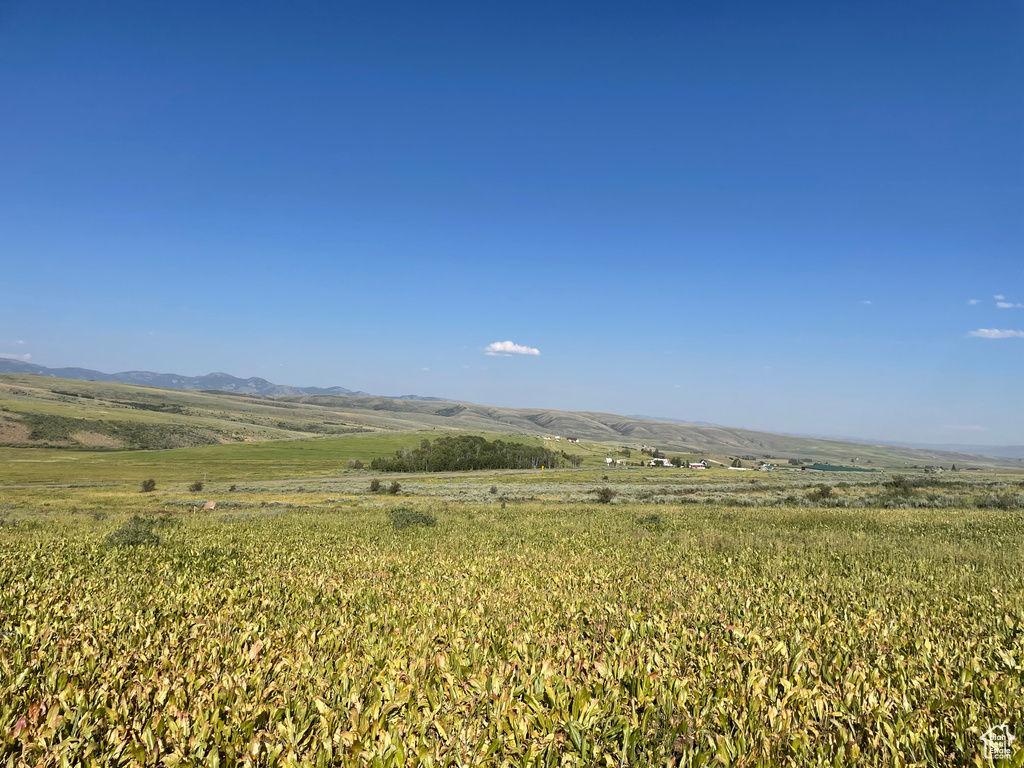 Mountain view with rural landscape