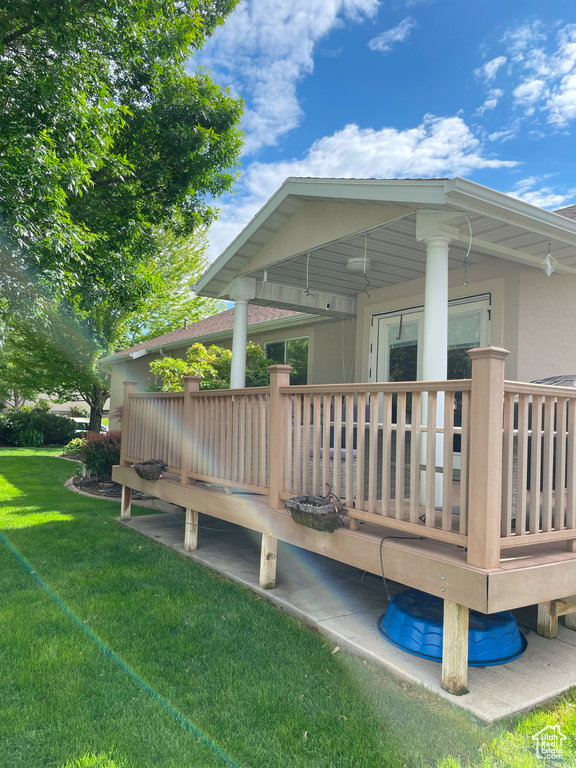 Deck with a lawn