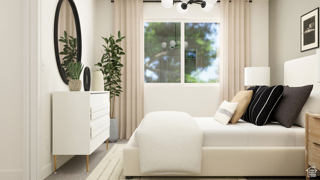View of carpeted bedroom