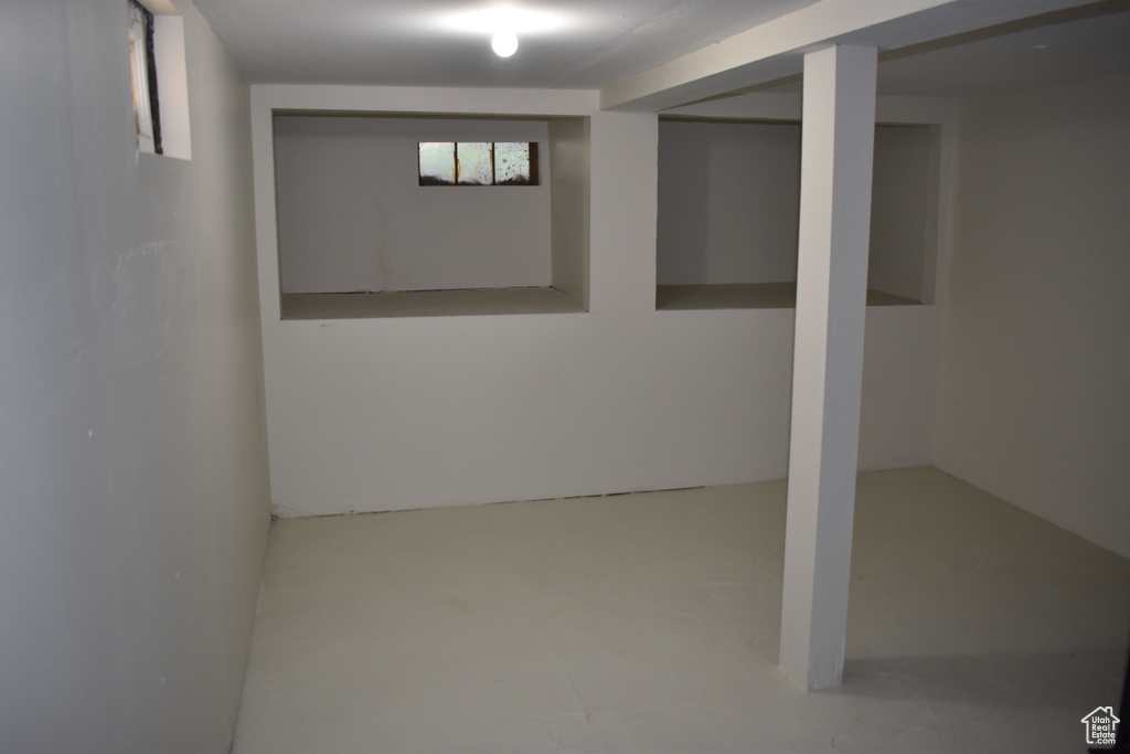 View of below grade area