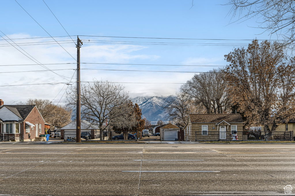 View of road with a mountain view