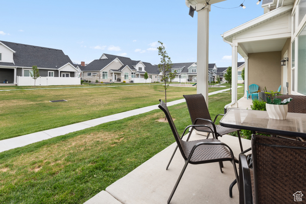 View of patio featuring a residential view