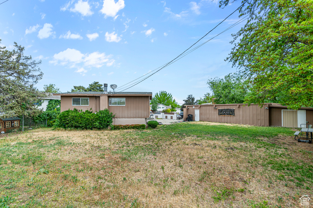 View of grassy yard
