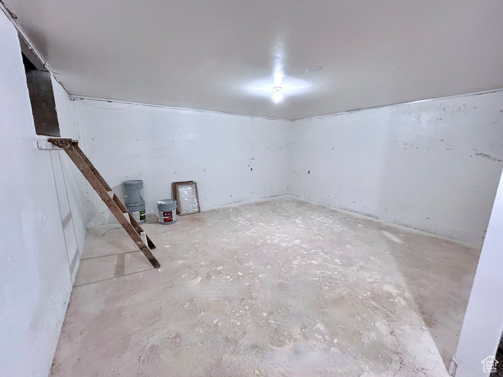 View of unfinished basement