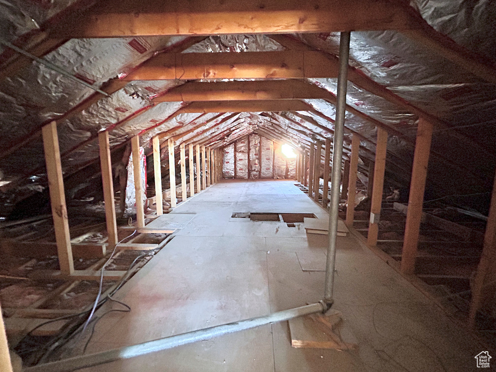 View of unfinished attic