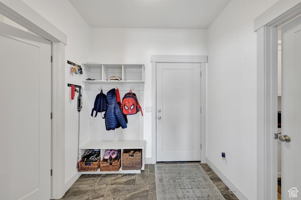 Mudroom with baseboards