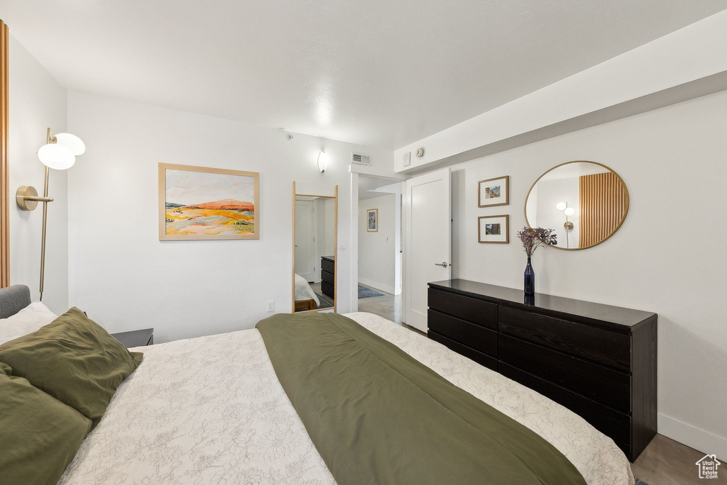 Bedroom with baseboards