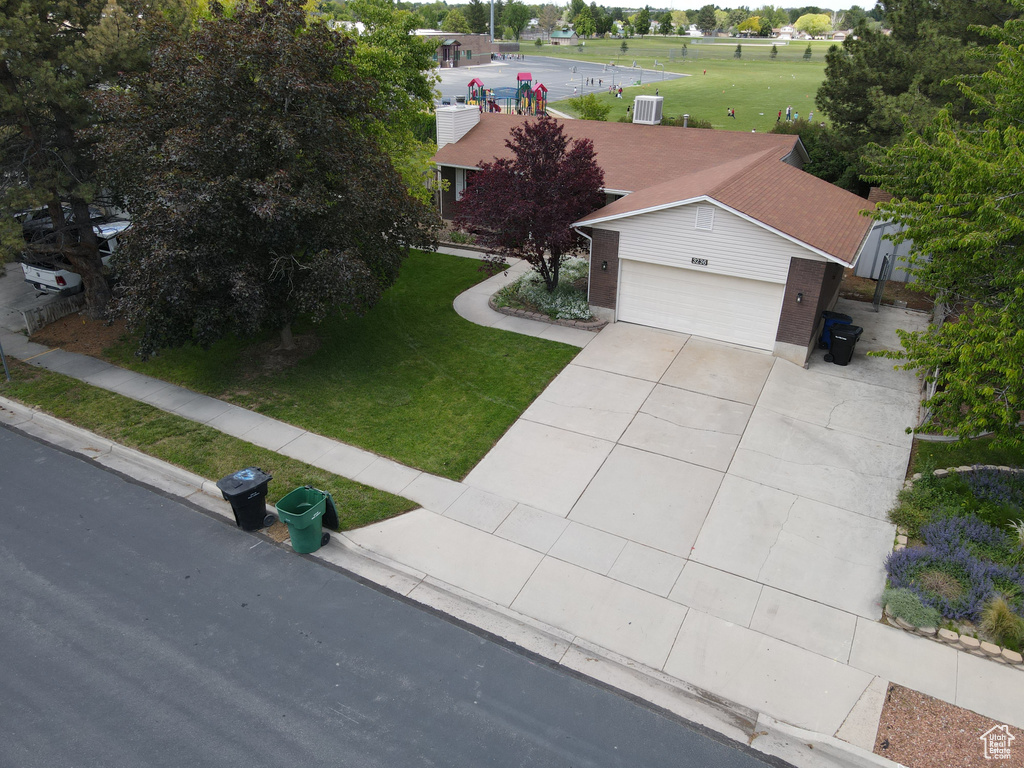 View from above of property
