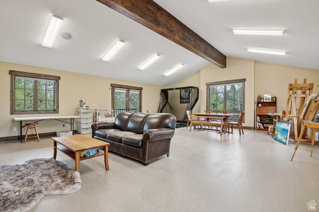Living area with plenty of natural light