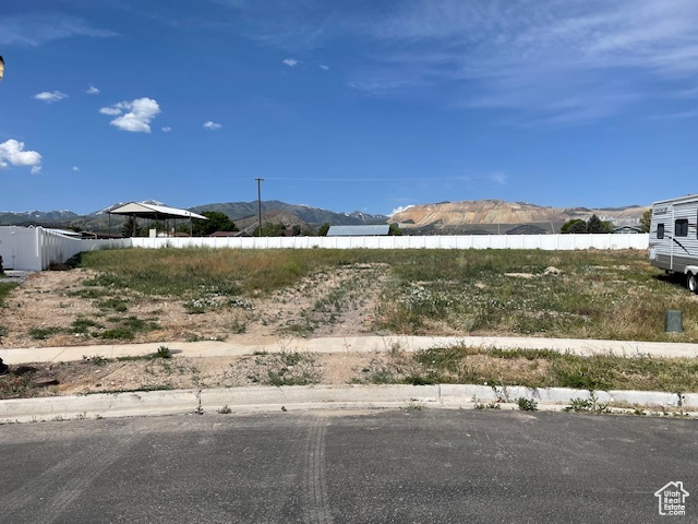 View of yard featuring a mountain view