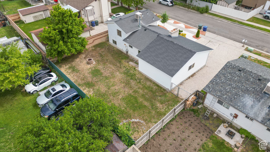 Aerial view of residential area