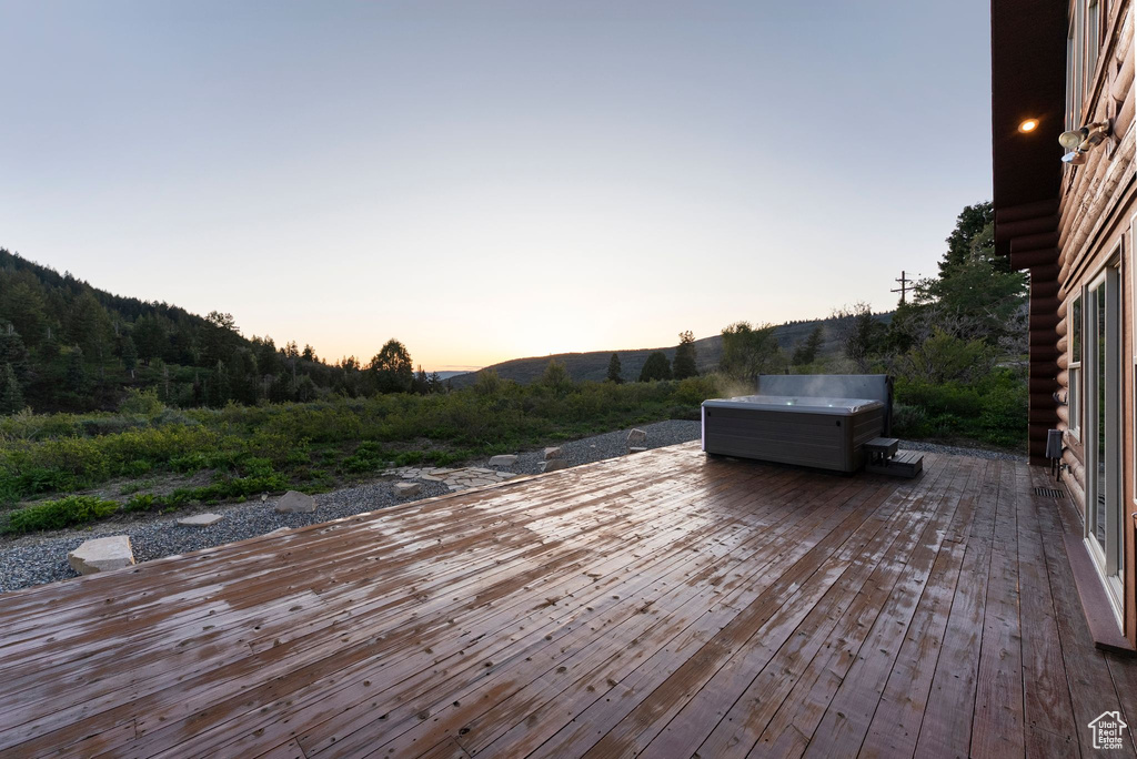 View of wooden deck