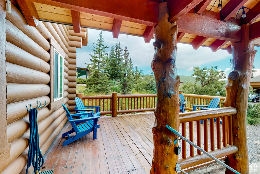 View of wooden terrace
