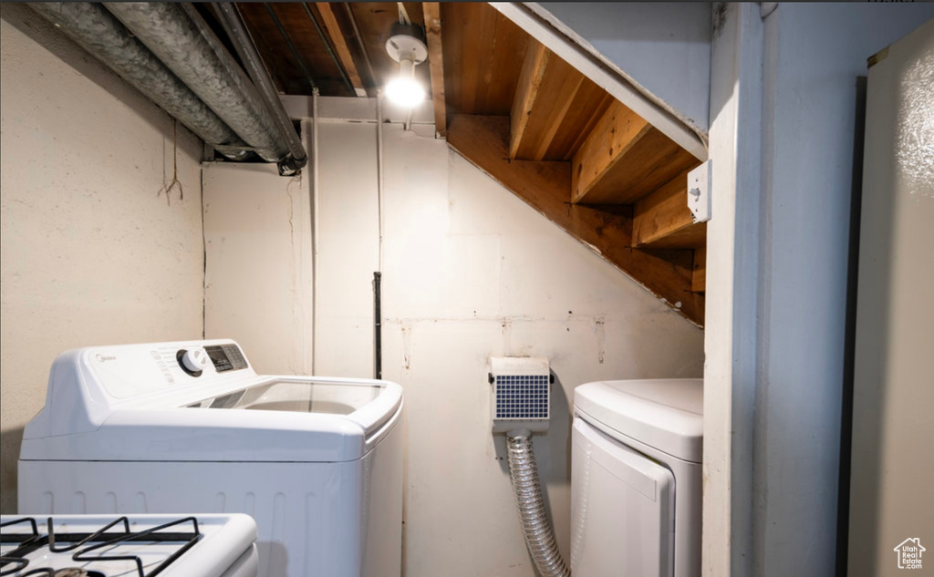 Laundry area featuring washer and dryer