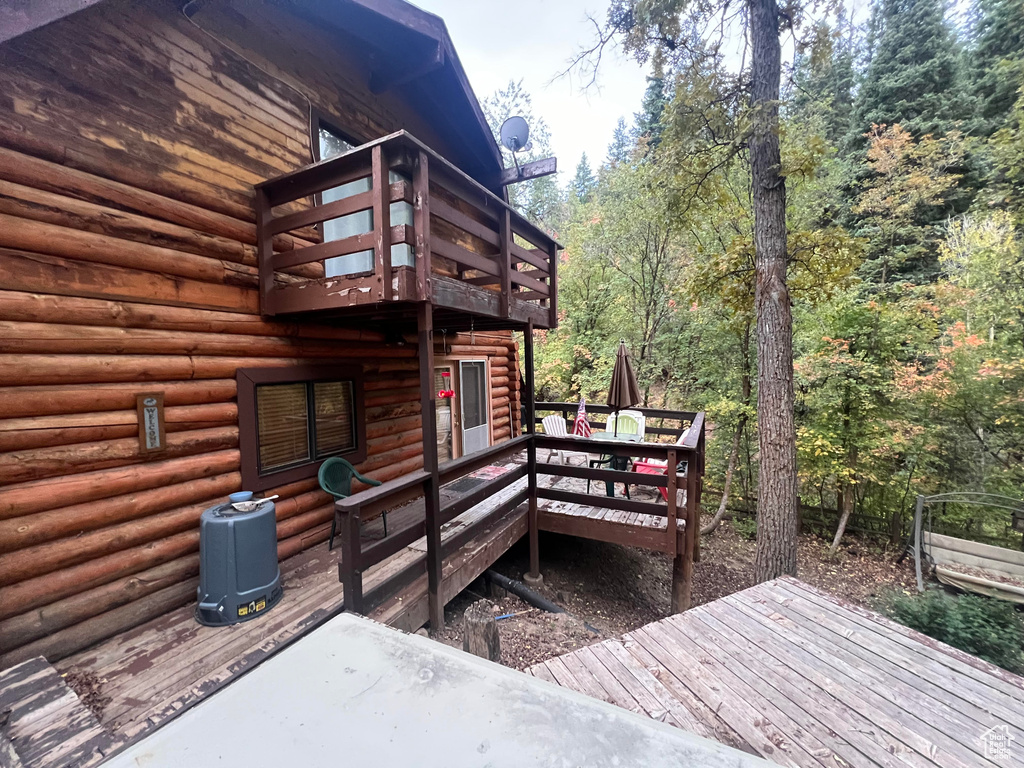 View of wooden terrace