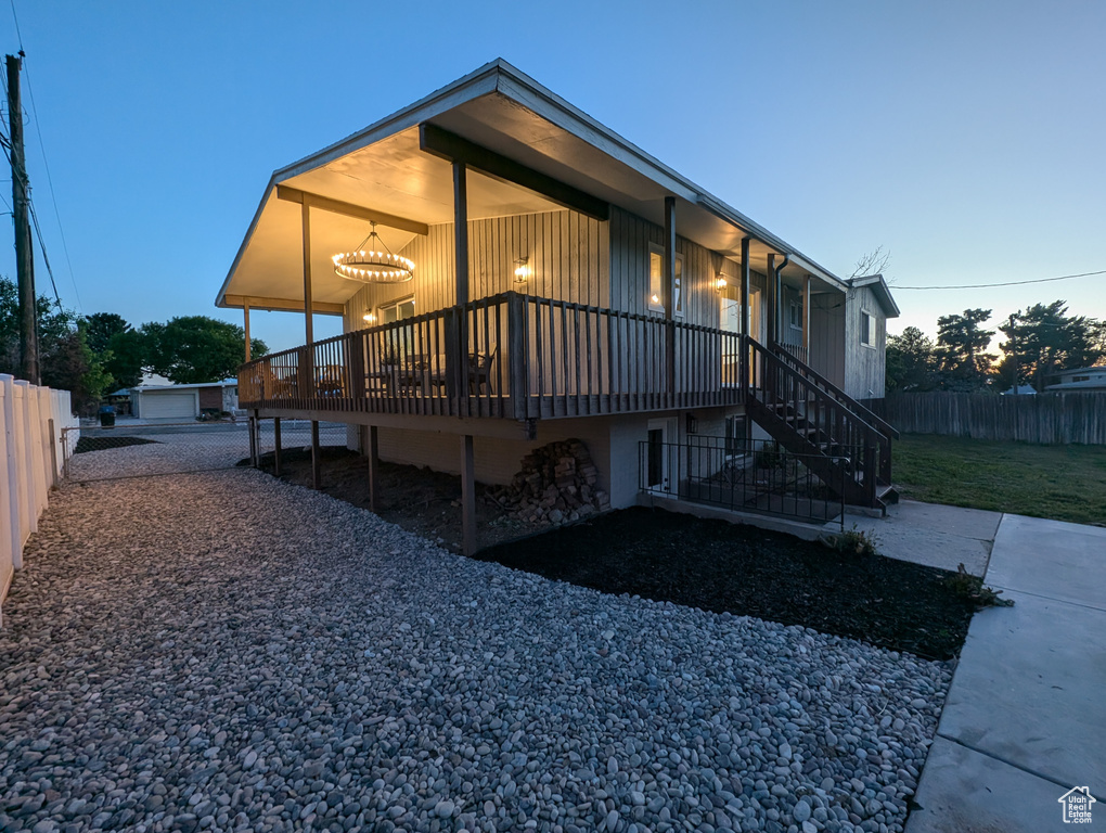 View of front of house with stairway