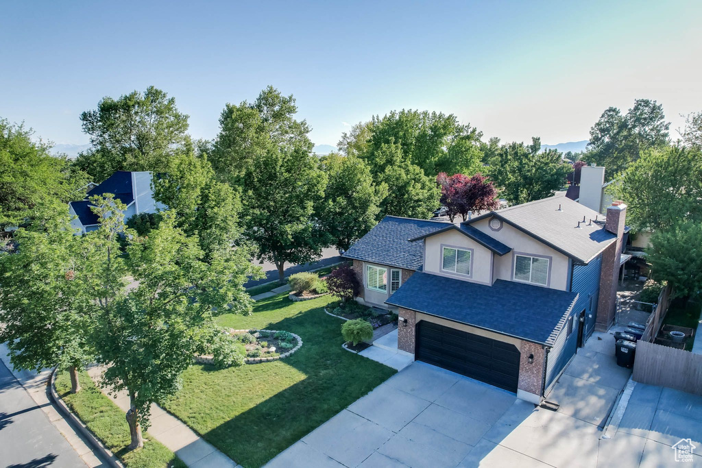View from above of property