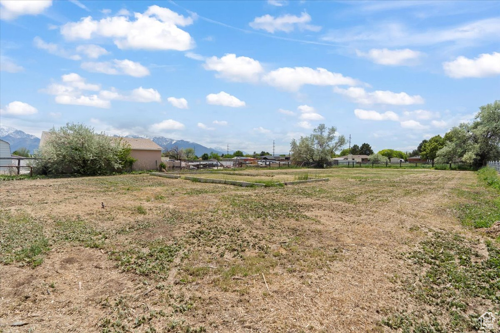 View of yard with a mountain view and a view of rural / pastoral area