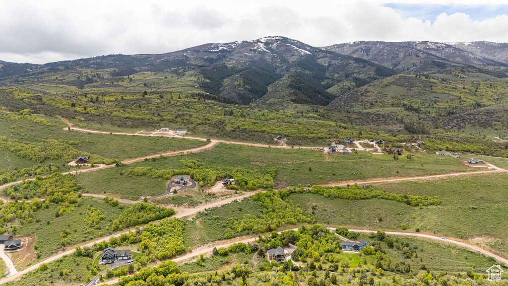 Mountain view with rural landscape