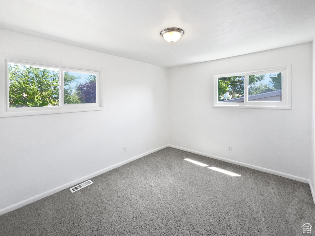 Unfurnished room featuring healthy amount of natural light, baseboards, and carpet floors