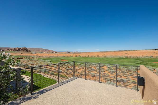 View of patio / terrace with a rural view