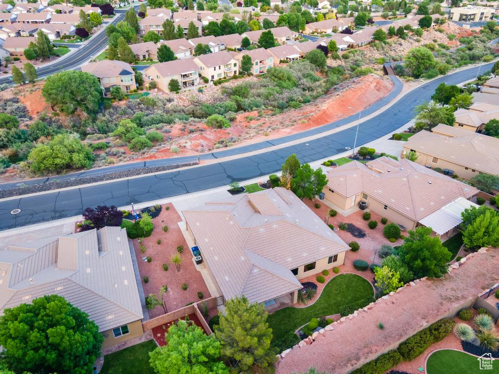 Aerial view of residential area