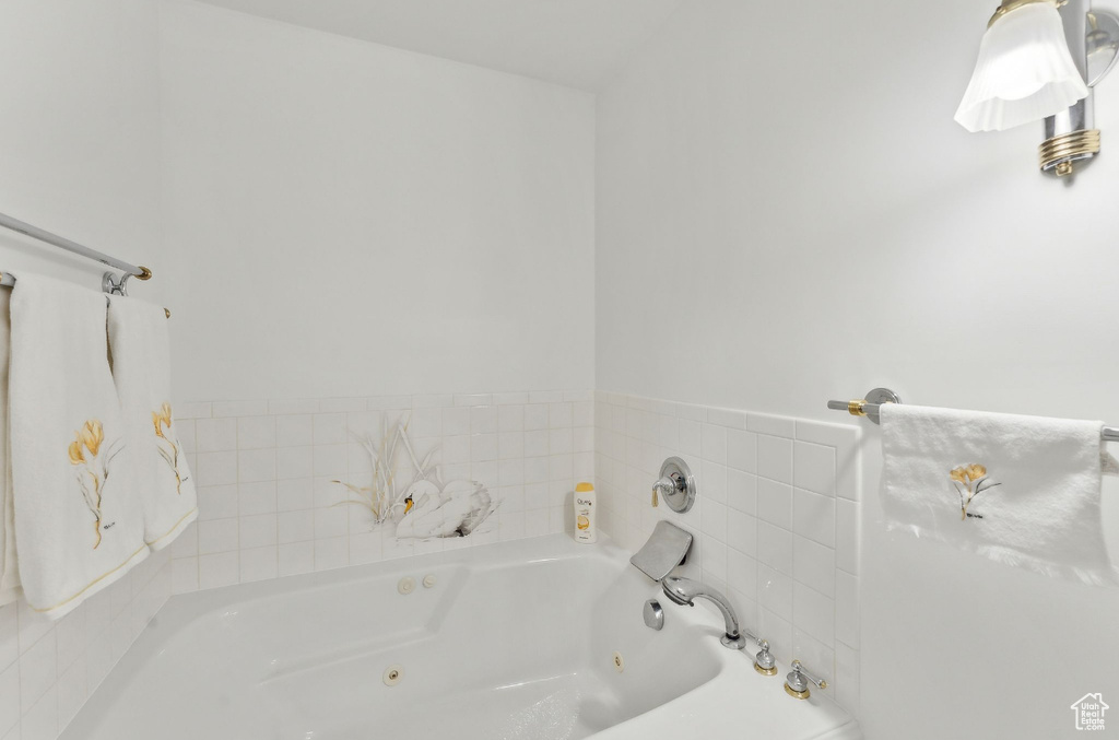 Bathroom with a whirlpool tub