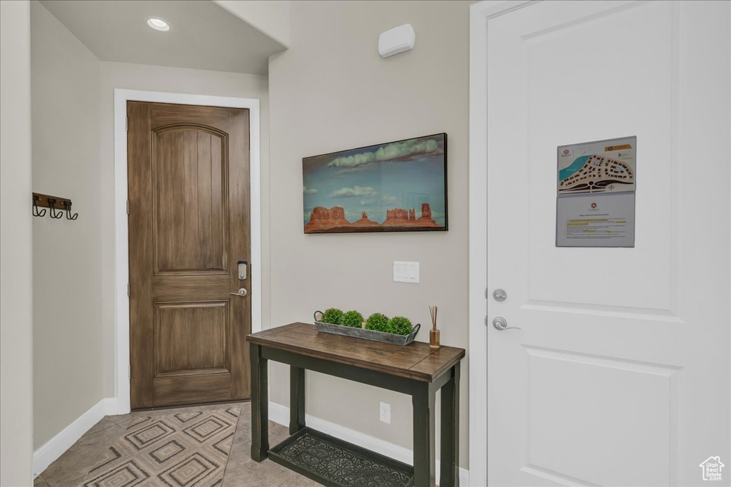 Entryway with baseboards