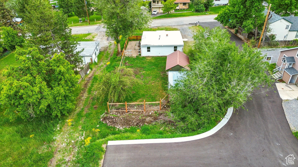 Aerial view of residential area