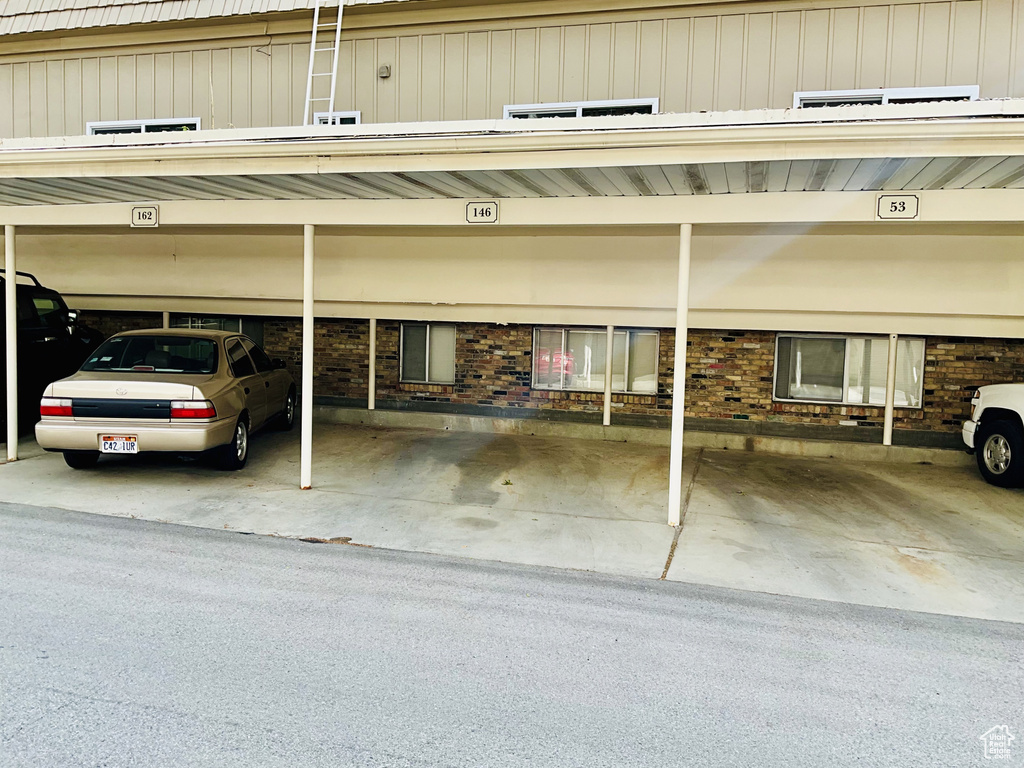 Garage with covered parking