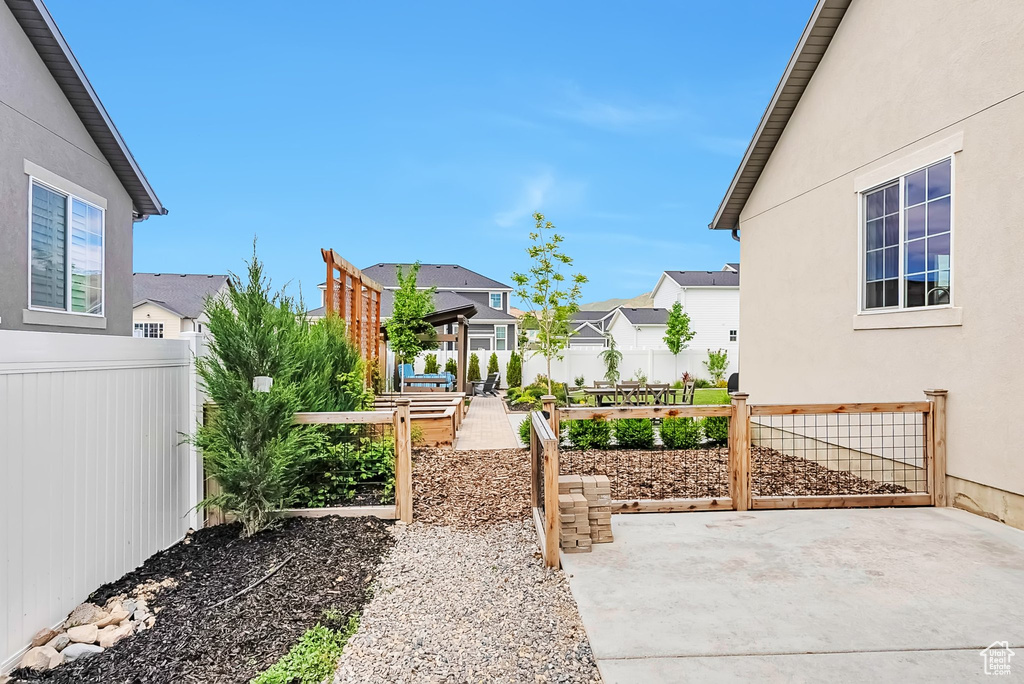 View of patio with a residential view