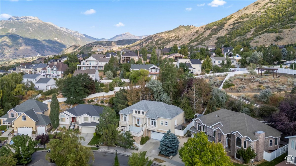 Mountain view with nearby suburban area