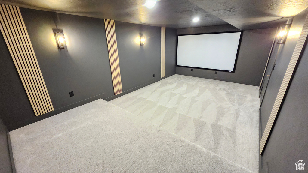 View of carpeted cinema room
