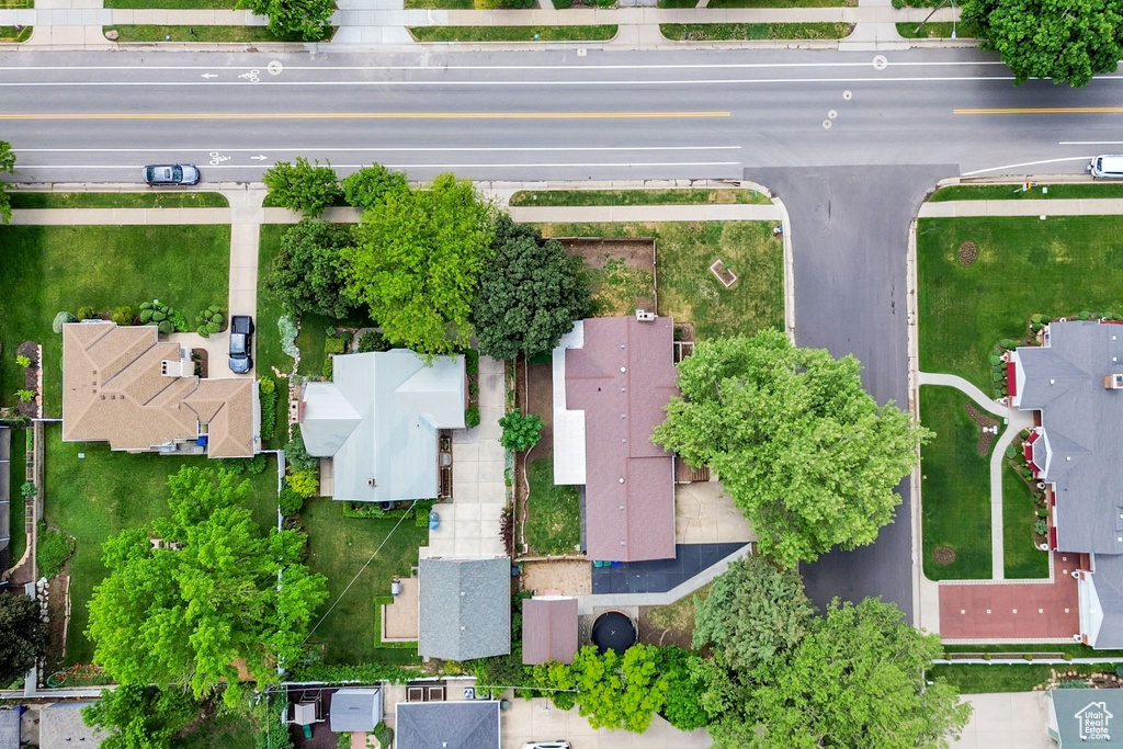 Aerial view of residential area