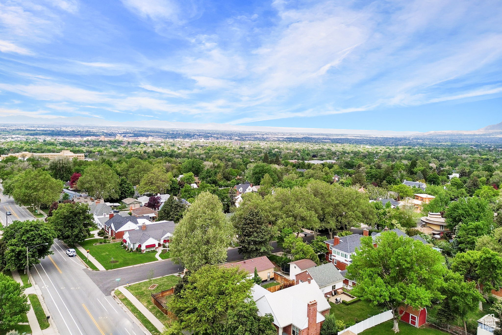 Aerial view of residential area