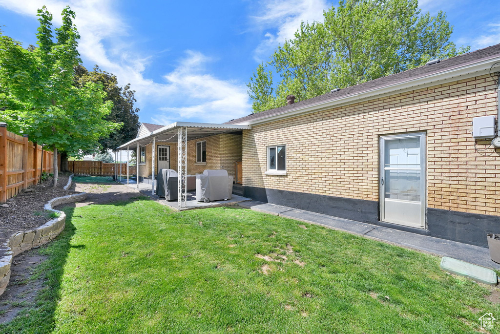 View of yard featuring a patio area