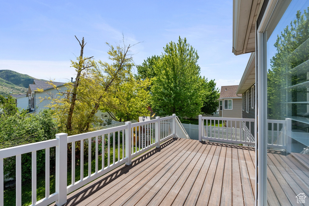 View of wooden deck