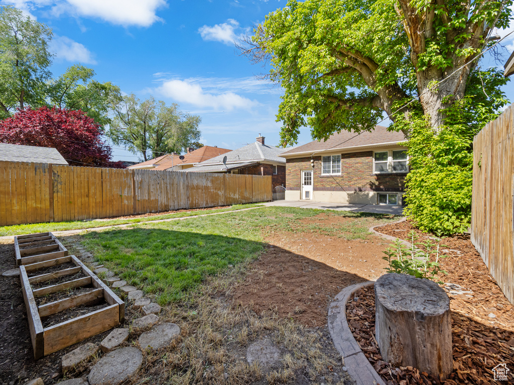 View of yard with a patio