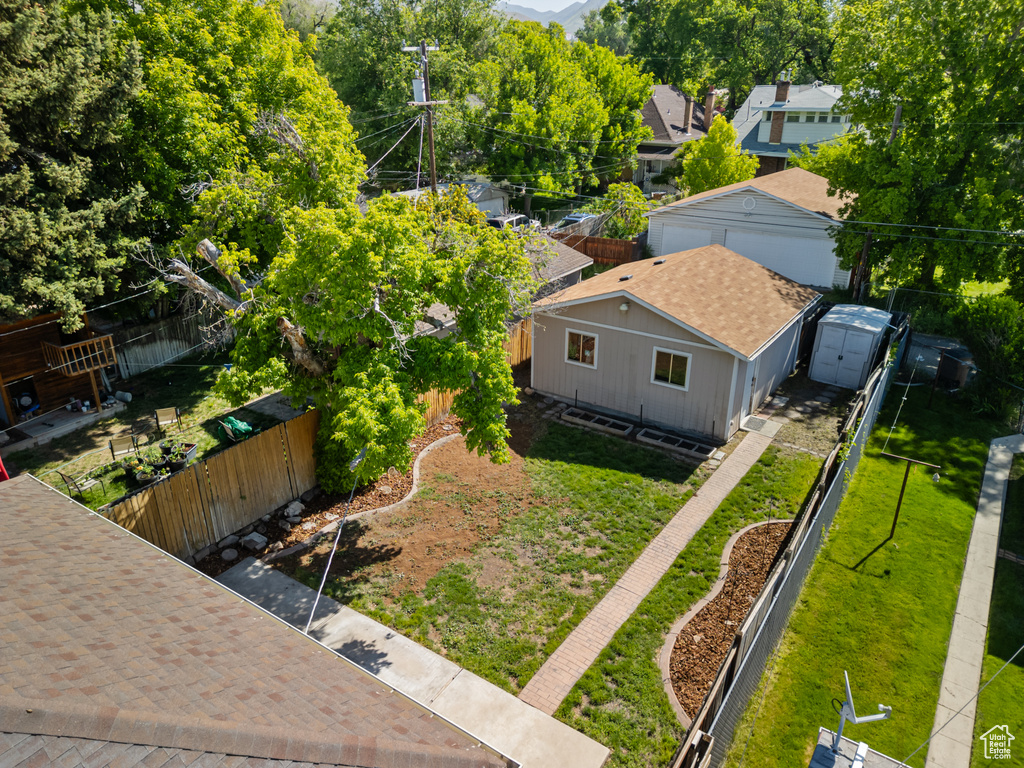 View from above of property
