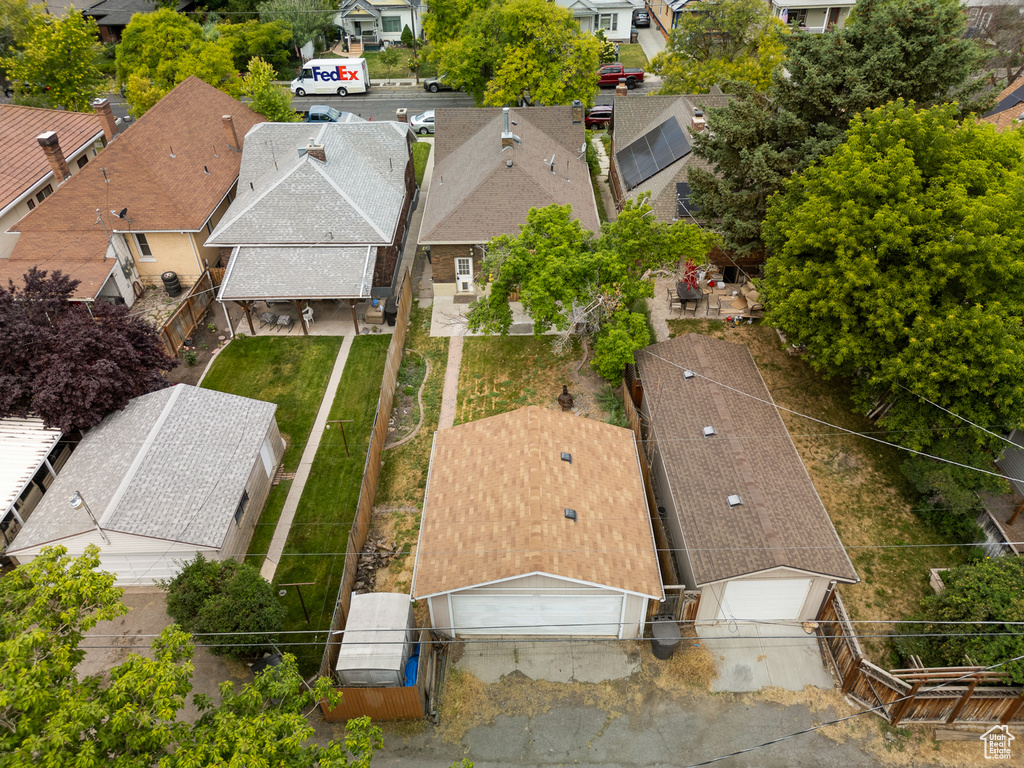 Aerial view of residential area